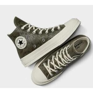 Converse Chuck 70 High Women's Size 8 Shoes, Snakeskin print Egret, A13394C